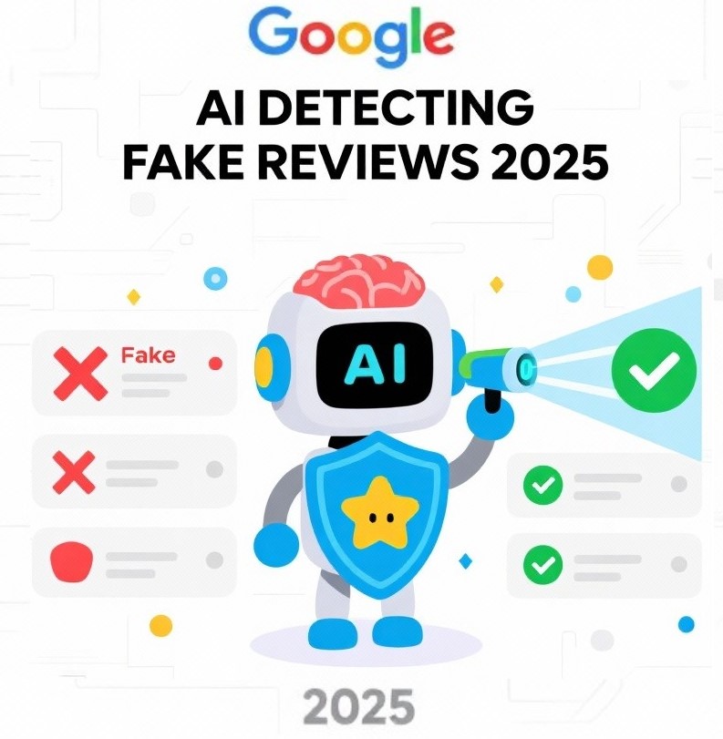 AI detecting fake Google Reviews 2025.