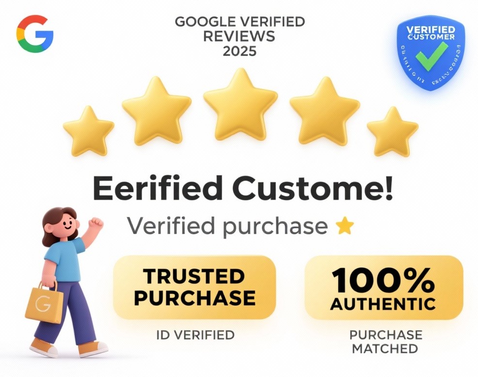 Verified customer tag in Google Reviews 2025.