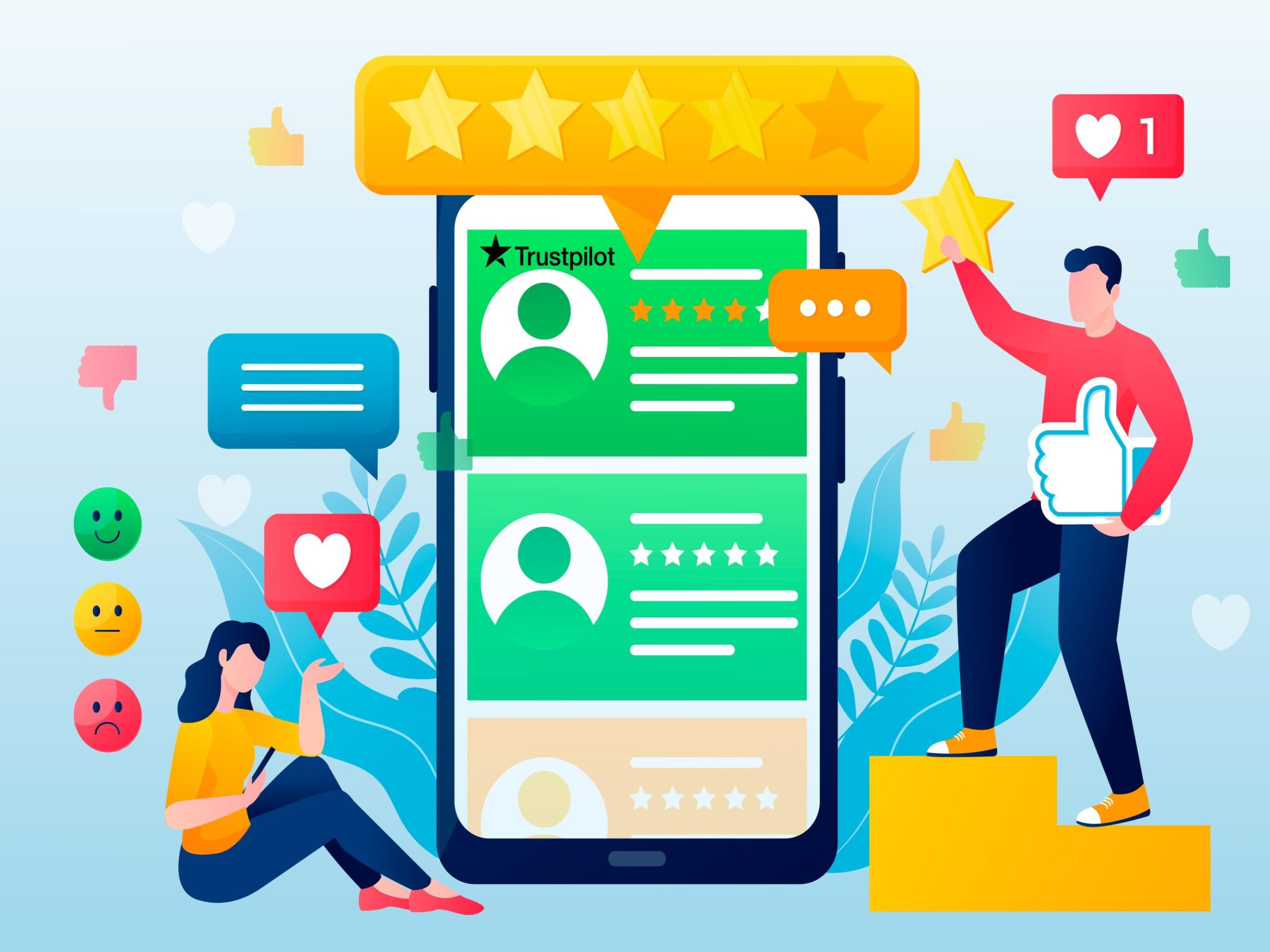 Trustpilot 2025 update dashboard with AI review system.