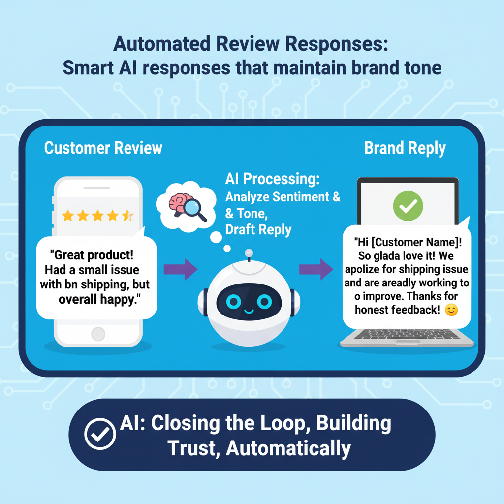 AI chatbot generating customer review replies