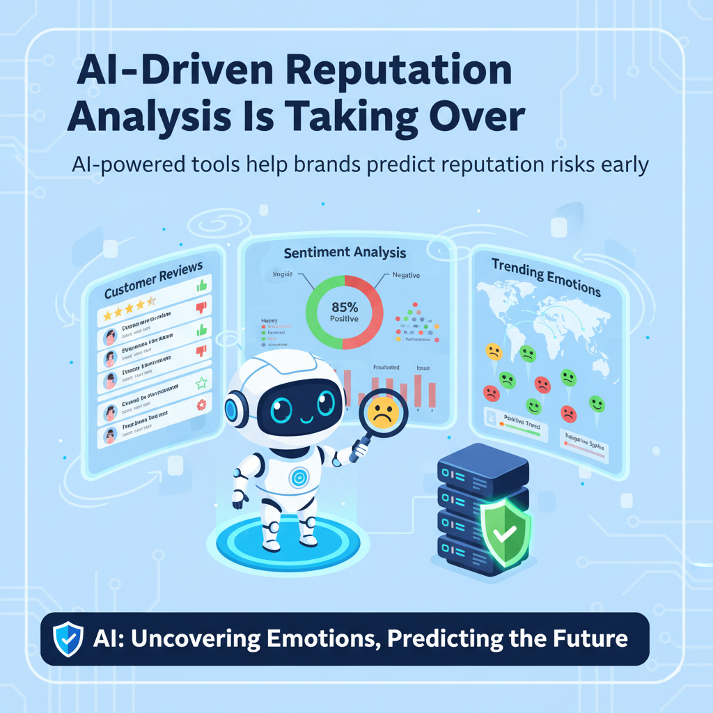 AI analyzing online reviews and customer sentiment in 2025.
